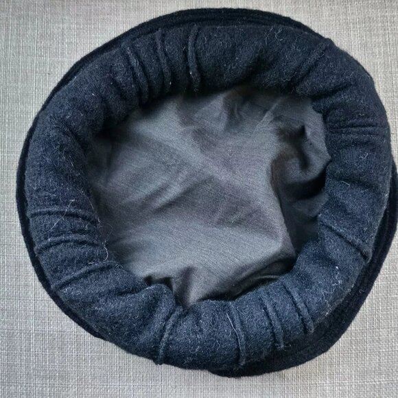 Men Winter Hat CHITRAL Topi Black Wool Round Cap Tradition Warm Hat Handmade - Picture 8 of 10